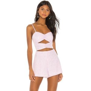 Lovers and Friends Layne Romper in Baby Pink, Size XS